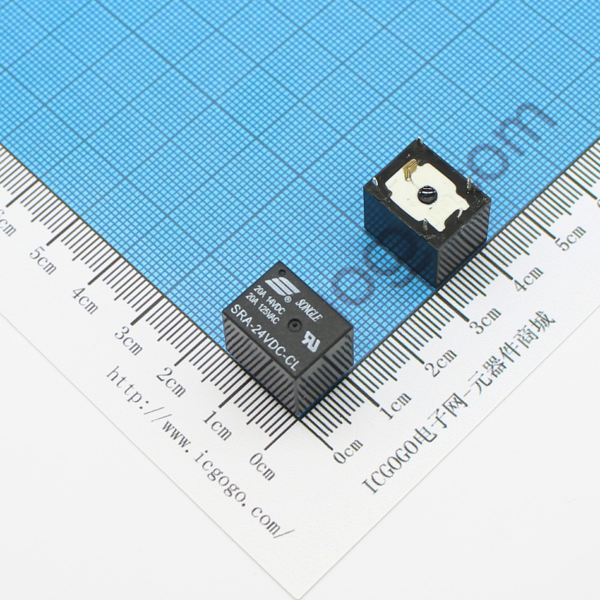 松乐 汽车继电器 SRA-24VDC-CL 24V C型 转换 单组转换型 SONGLE RELAY 密封型 5P 5脚